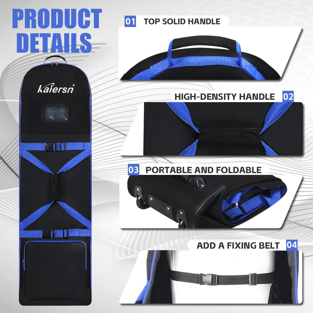 Kaiersn Гольф Авиационная Сумка Большой вместимости Складная Авиаперевозка Сумка для гольфа Авиаперевозка Дорожный чехол для гольфа