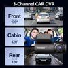 3 Channel WIFI Dash Cam HD 1080P Car Dvr Interior Vehicle Three Way Camera Mini DVRs Recorder Video Registrator Dashcam Camcord