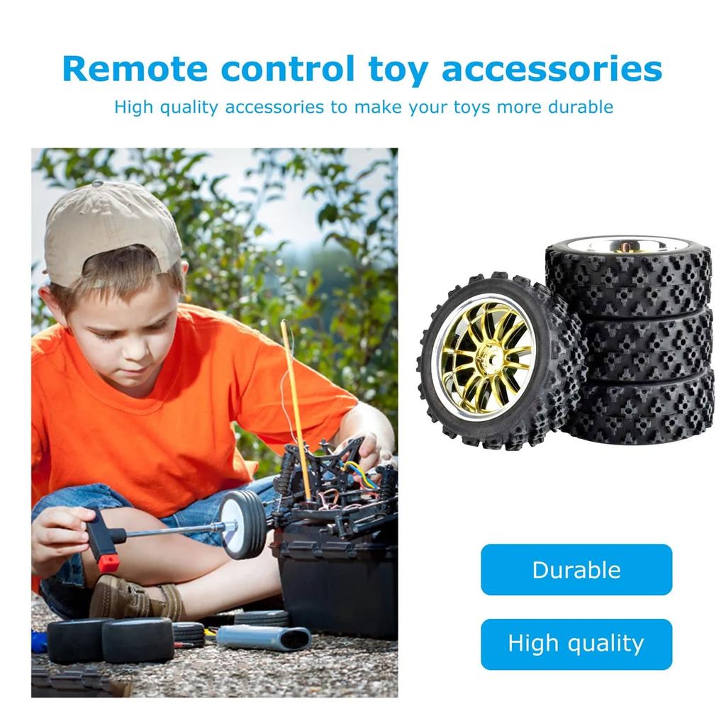 NOELAMOUR RC RC Car Radio Control RC RC Buggy of 1/10 Tires, Tires, Tires, Off-Road Car, (Set 4)