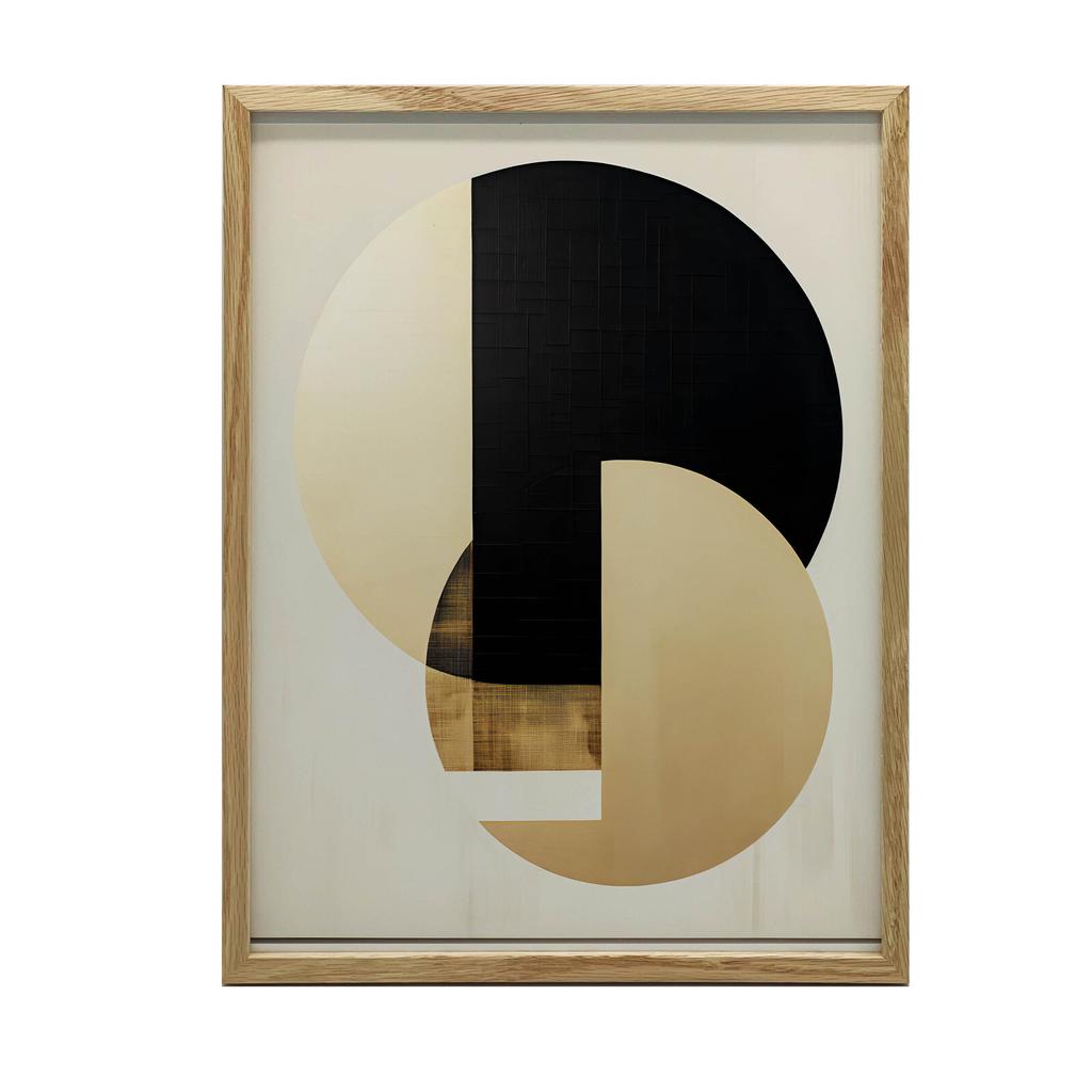 Interpenetrating Colors of Gold and Black Interpenetrating Colors of Gold and Black, 50X70 Cm, Frameless, Matte Paper 230 Gsm