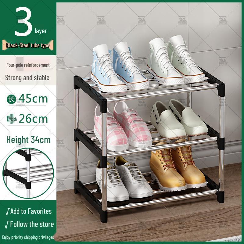 Тонкая многоярусная обувница для прихожей или общежития