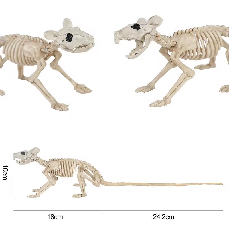 Украшение ужасов на Хэллоуин Мышь Летучая мышь Паук Скелет Украшение Пластиковый скелет животного Украшение места ужасов Скелет Украшение