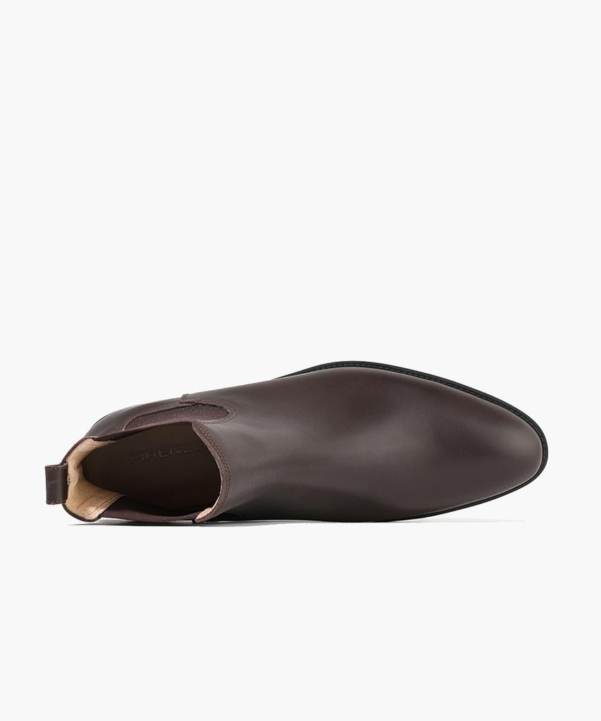 Firenze Atelier Full-Grain Leather Minimal Chelsea Boots 3331 [Brown Fg]