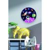 Space Rocket And Planet Kids Room Digital Printed Silent Flows Wall Clock
