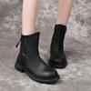Европейские и американские короткие ботинки женские 2024 осень зима новые толстые подошвы средний рукав теплые короткие ботинки челси обувь на платформе