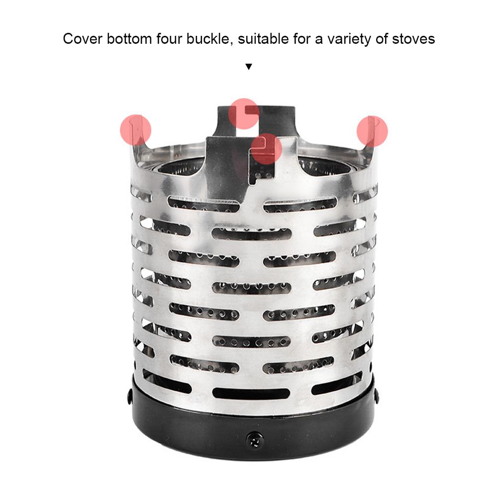 1 шт., чехол для обогрева из нержавеющей стали для кемпинга на открытом воздухе, портативная плита с ручкой, защищающей от ожогов