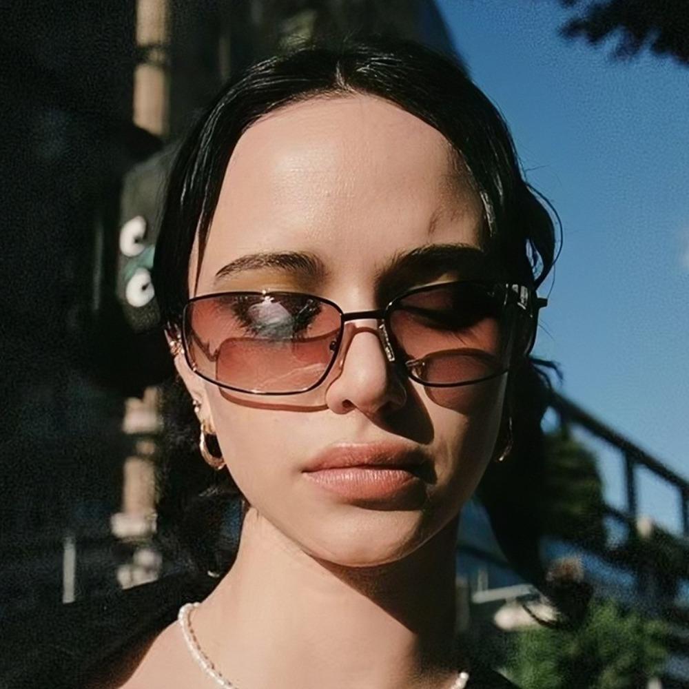 Metal Frame Square Sunglasses UV400 Shades Eyewear Vintage Sun Glasses Unisex