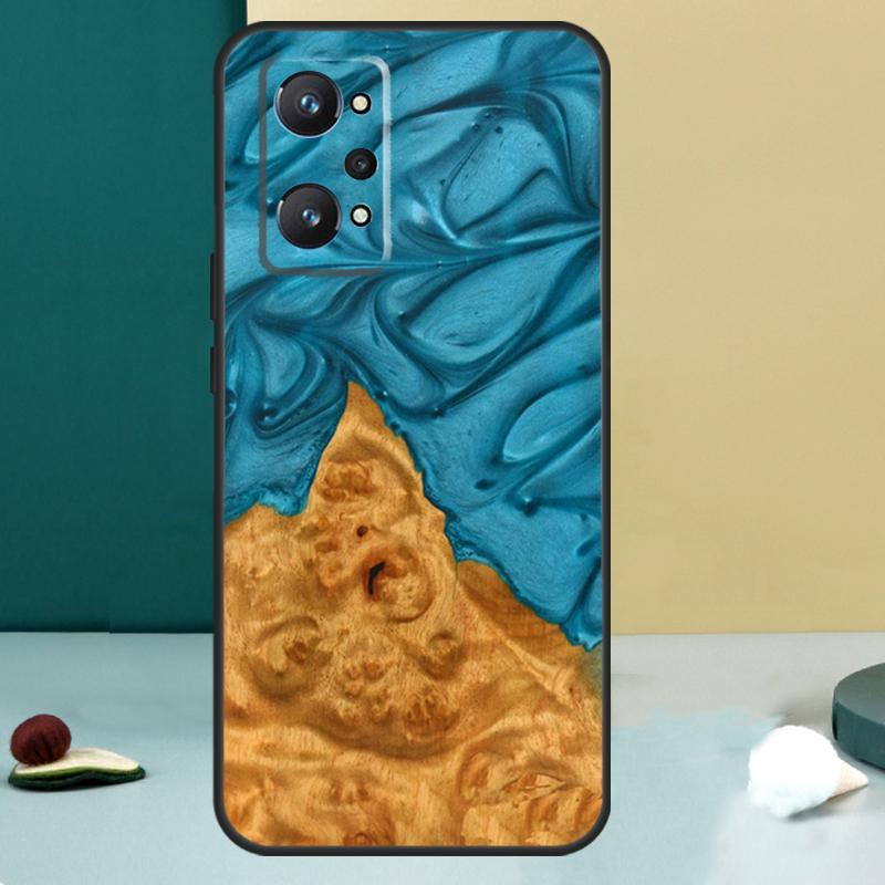 Кейс из смолы и дерева для Realme 13 12 10 11 14 Pro Plus GT 6 5 6T GT7 Pro C55 C53 C51 C21Y C25S C75 C67 C61