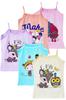 Набор из 5 футболок с веревочным ремнем для девочек, хлопковая футболка с красочным принтом, высокое качество