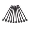 10PCS New Nylon Plastic Vehicle Motocycle Cable Tie Car Wiring Harness Retainer Clip Push Mount Auto Fasteners Black Color