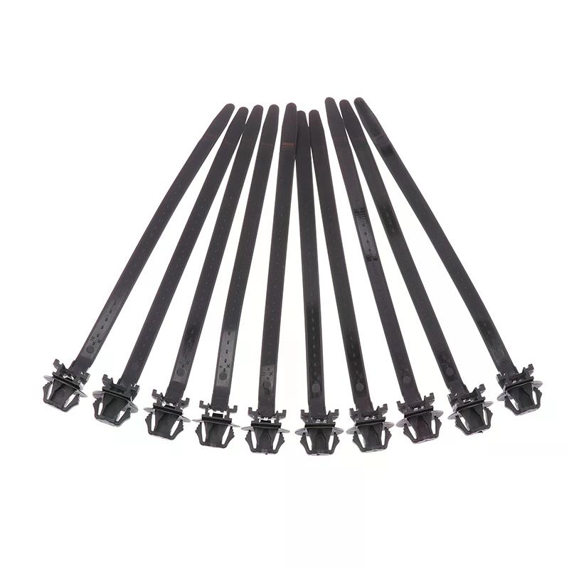 10PCS New Nylon Plastic Vehicle Motocycle Cable Tie Car Wiring Harness Retainer Clip Push Mount Auto Fasteners Black Color