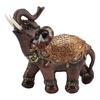 Богатство Статуэтка Счастливого Слона Смола Фэн-шуй Фигурка Слона Домашнее Украшение для Гостиной Подарок на Новоселье Коричневый L