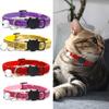 Bling Cat Collar Breathable Fade-less Pet Supplies Kitty  Sequin Collar with Bell for Dog