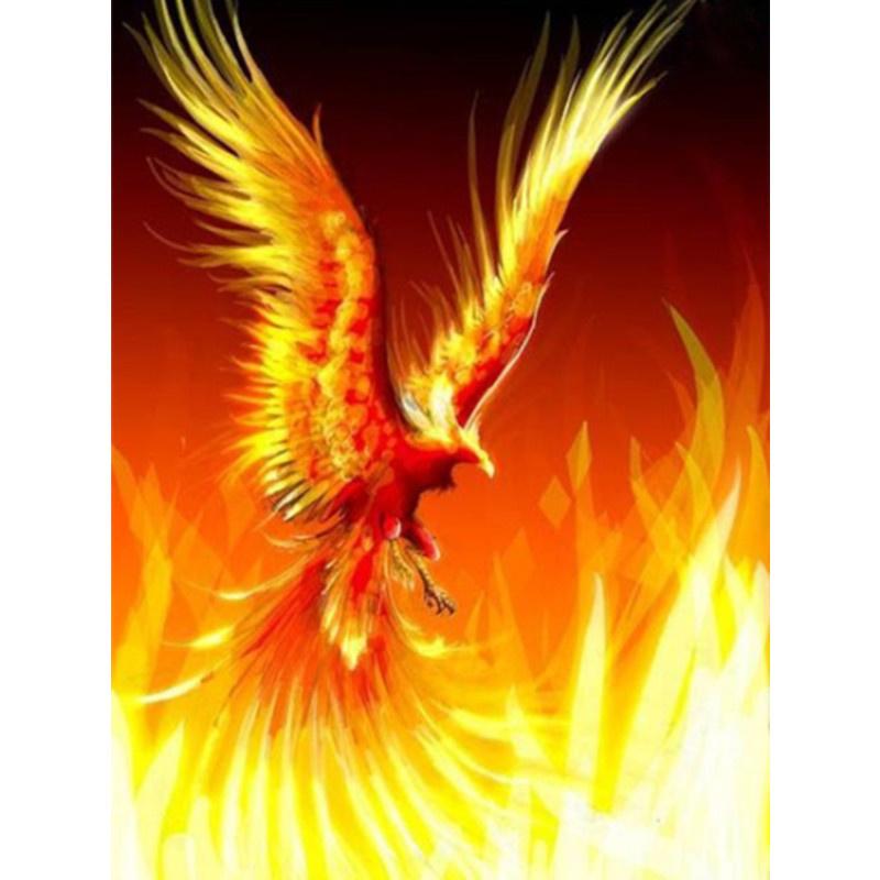 5D DIY Алмазная картина Пламя Феникс Алмазная вышивка Набор для вышивки крестом Полный горный хрусталь Мозаика Домашний декор