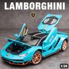 Масштаб 1/24 Lambo LP770-4, литая под давлением модель автомобиля, игрушечный автомобиль с откатным механизмом, звуком и светом для детей, коллекция подарков для мальчиков и девочек