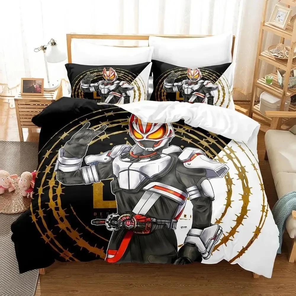 Kamen Rider Geats Комплект постельного белья Односпальный Двуспальный Полный Кинг-Сайз Размеры Размеры Комплект постельного белья Взрослые Дети Спальня Пододеяльник Комплекты 3D Аниме
