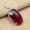 Кулон ручной работы из стерлингового серебра 925 пробы из стерлингового серебра 925 пробы с граненым гранатом
