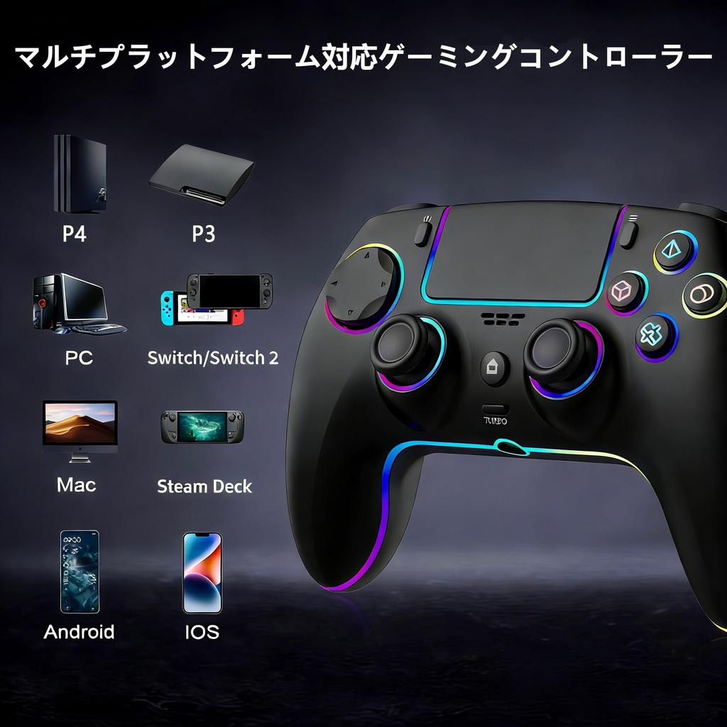 Switch Controller Gamepad Release 25 Hours Continuous 1500mAh High Back Macro Turbo Bluetooth Wireless RGB Gyro Compatible with Includes Japanese