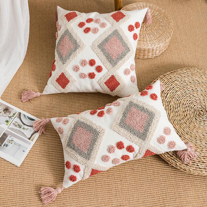 Наволочка из богемского бархата с вышивкой в виде бриллиантов для декора отеля и спальни