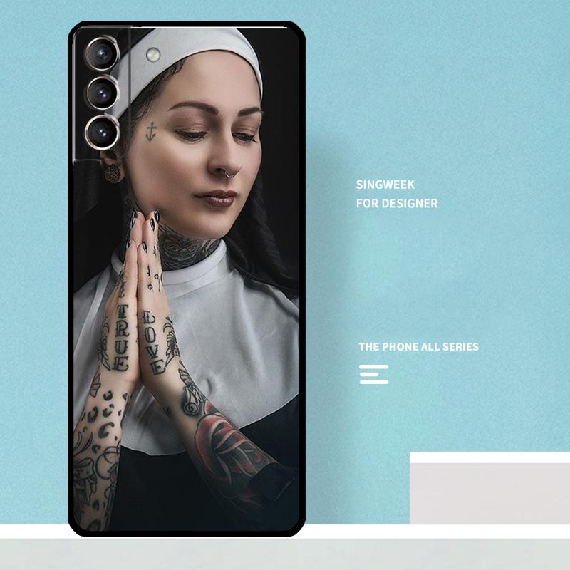 Sister Nun Case For Samsung Galaxy S25 Ultra S20 S21 S22 S23 S24 Ultra S9 S10 Plus S25 FE Phone Cover