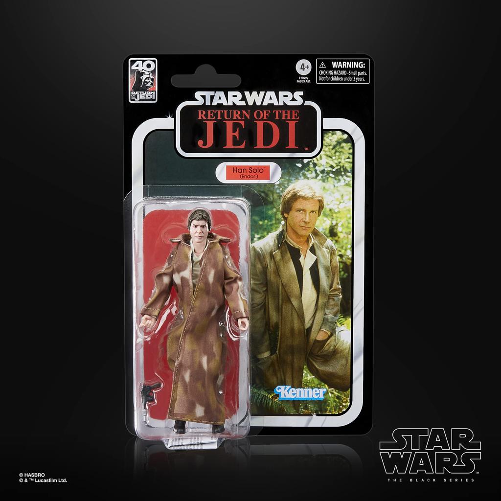 Hasbro Star Wars Black Series Han Solo, Star Wars Episode VI: Return of the Jedi 40th Anniversary 6-inch (15cm) Action Figure, Ages 4 and Up, F7072,