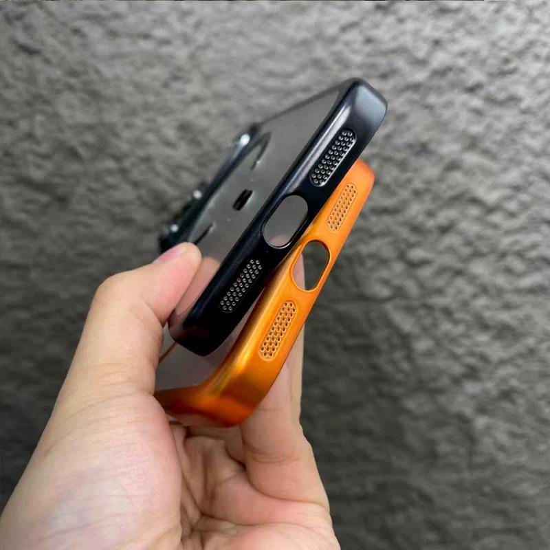 Plating Magnetic Phone Case For For Iphone Air 17 16 1 14 13 Pro Max For Lens Protector PC Matte Translucent Back Cover
