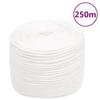 152562 vidaXL Boat Rope Solid White 10 Mm 250 M Polypropylene