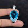 Faceted Indicolite Pendant Handmade Gemstone Pendant 925 Sterling Silver Pendant Natural Indicolite Jewelry Birthstone Pendant Gifts for Her