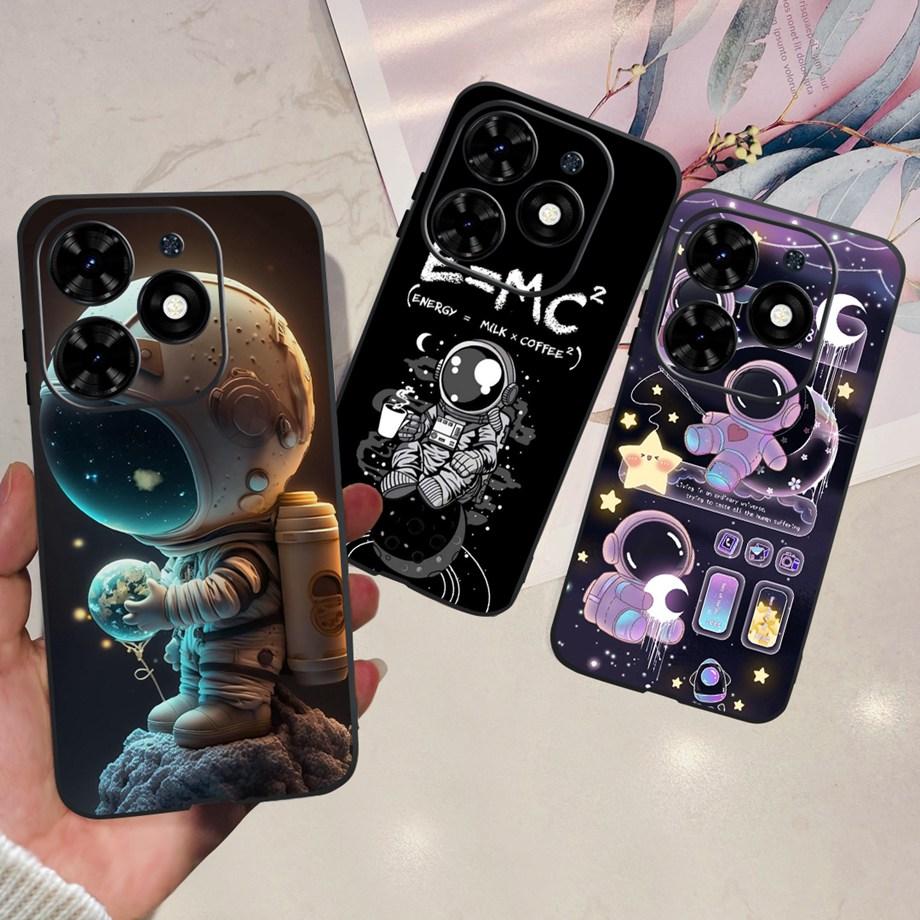 For Tecno Spark GO 2024 2023 2022 Case Soft TPU Silicone Clear Bumper Coque BG6 BF7n KG5 Fundas Marble Space Man Dragon Etui