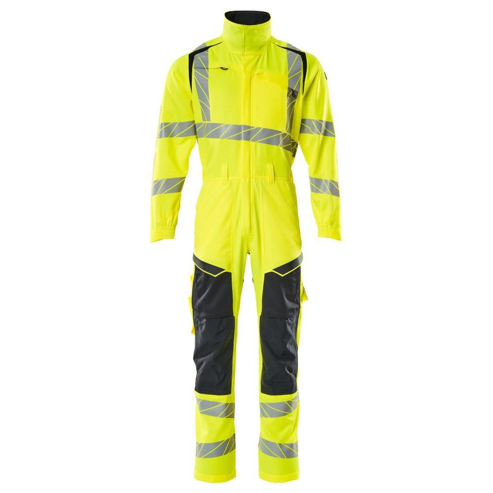Mascot Mens Accelerate Safe Hi-Vis Knee Pad Pockets Work Overalls