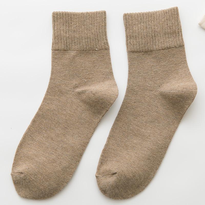 Вязаные женские носки, модные однотонные длинные носки, женские осенне-зимние носки в стиле Харадзюку в стиле винтаж