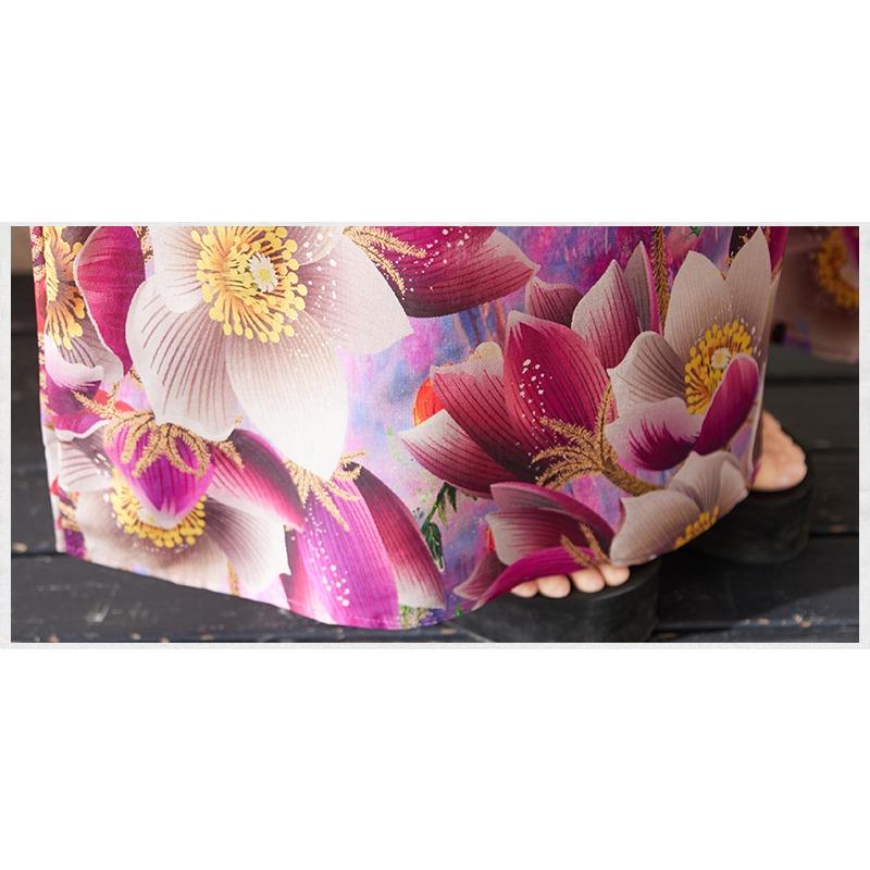 DIMANAF 2025 Летнее Женское Платье Большого Размера Свободного Кроя Пляжное Базовое Повседневное Длинное Платье Винтажный Цветочный Принт Праздничное Платье