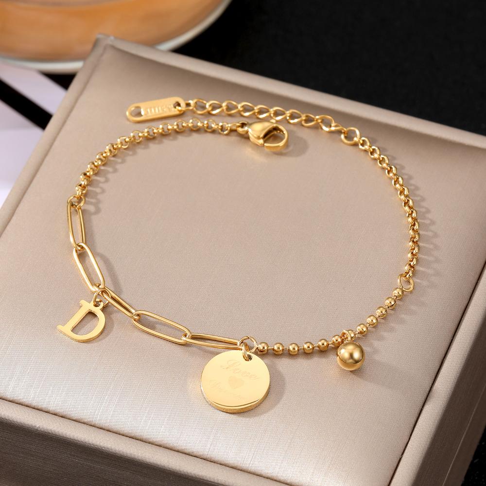 Мода 2023 года, роскошная круглая кулон-бирка, элегантное ожерелье, подарок для девушки, изысканные ювелирные изделия с кисточками, очаровательная цепочка для свитера с буквой D