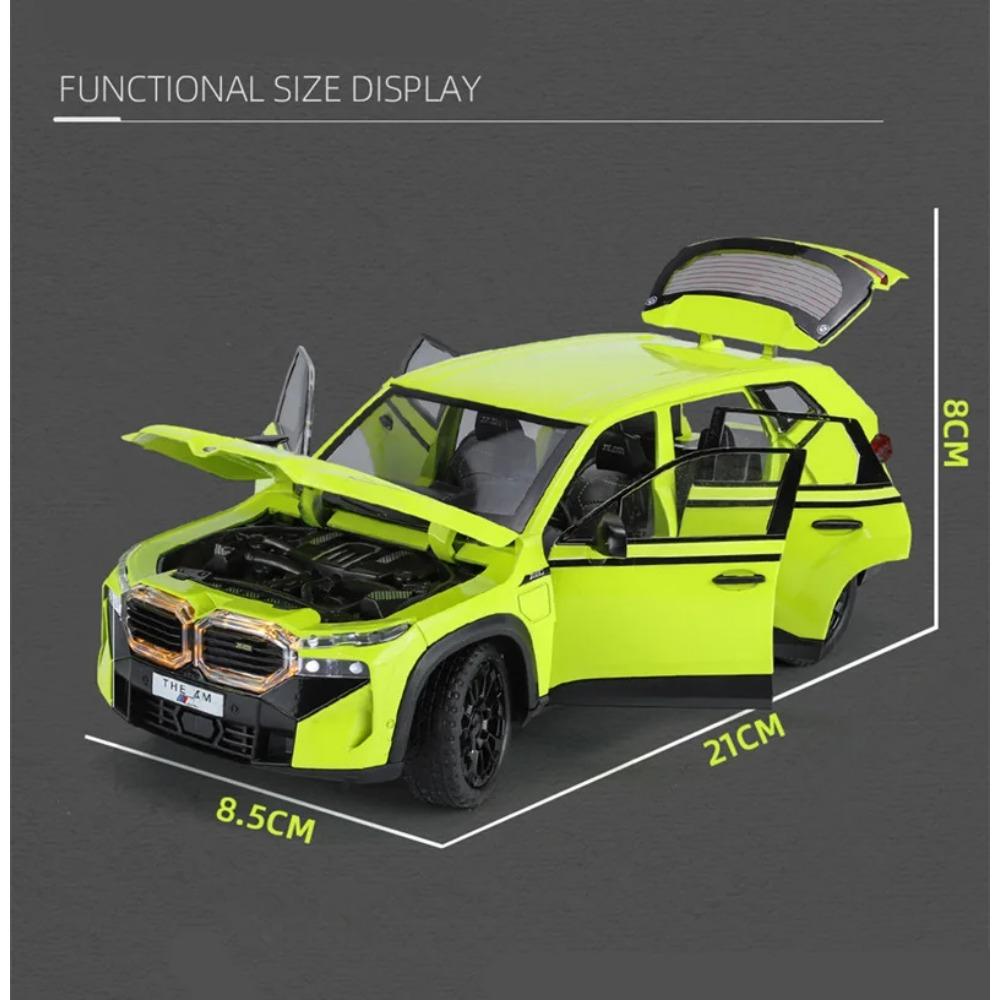 1/24 BMW The XM SUV Модель спортивного автомобиля из сплава Литой металлический игрушечный автомобиль Модель транспортного средства Симуляция Звук и свет Коллекция Детский подарок