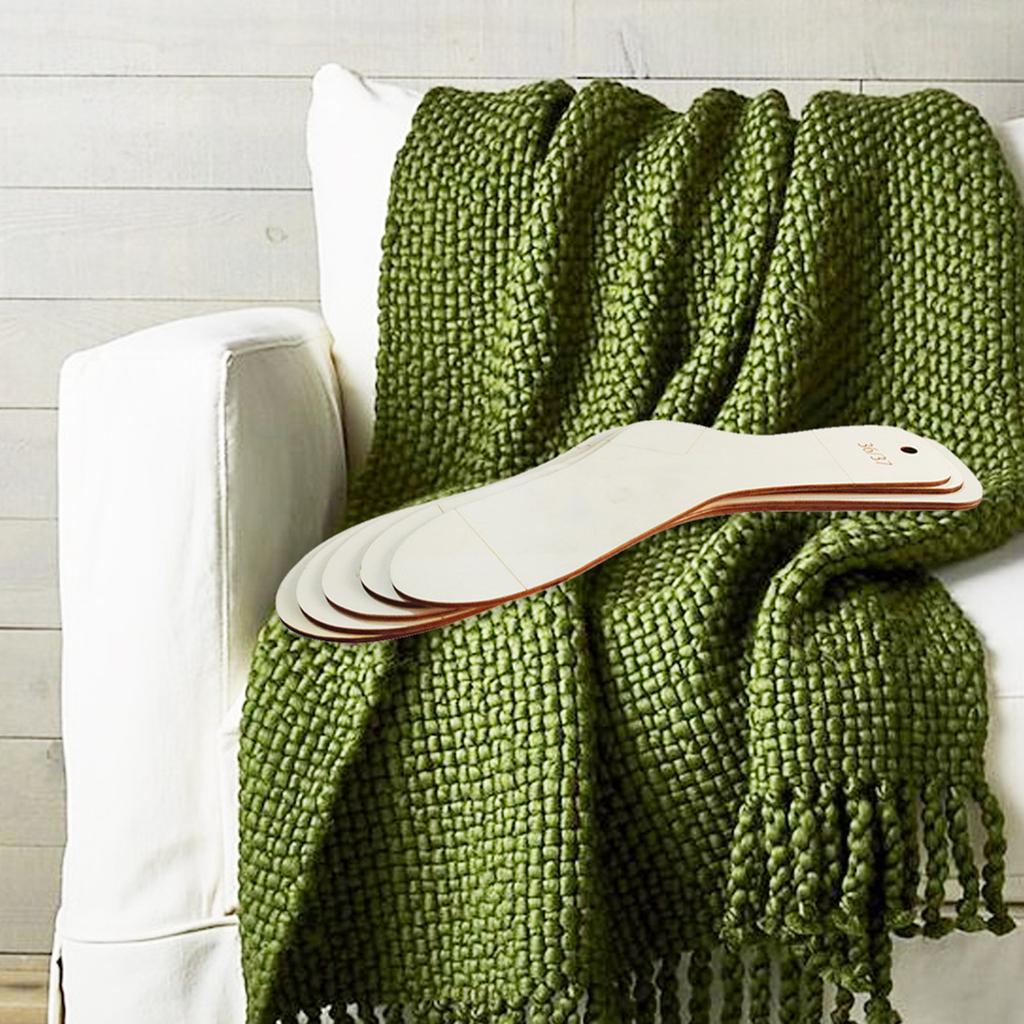 5 Pcs Sock Boards Set Wood Socks Template Knitting Aid Socks Knitting Stencils Socks Knitting Chart for Craft Hobbyist