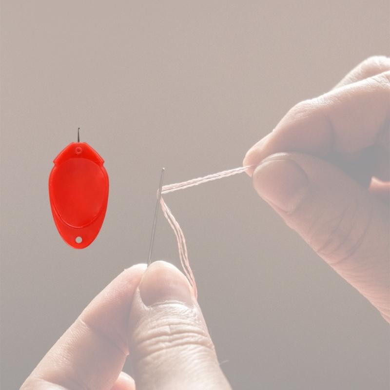 Pack of 100 Colorful Plastic Thumb Needle Threader for Easy Sewing and Crafting with Assorted Color