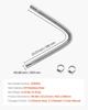 Exhaust Hose, 600mm Diesel Heater Flexible Exhaust Pipe, Stainless Steel Exhausts Hoses with 2 Hose Clamps, Air Diesel Parking Heater Exhausts Hoses