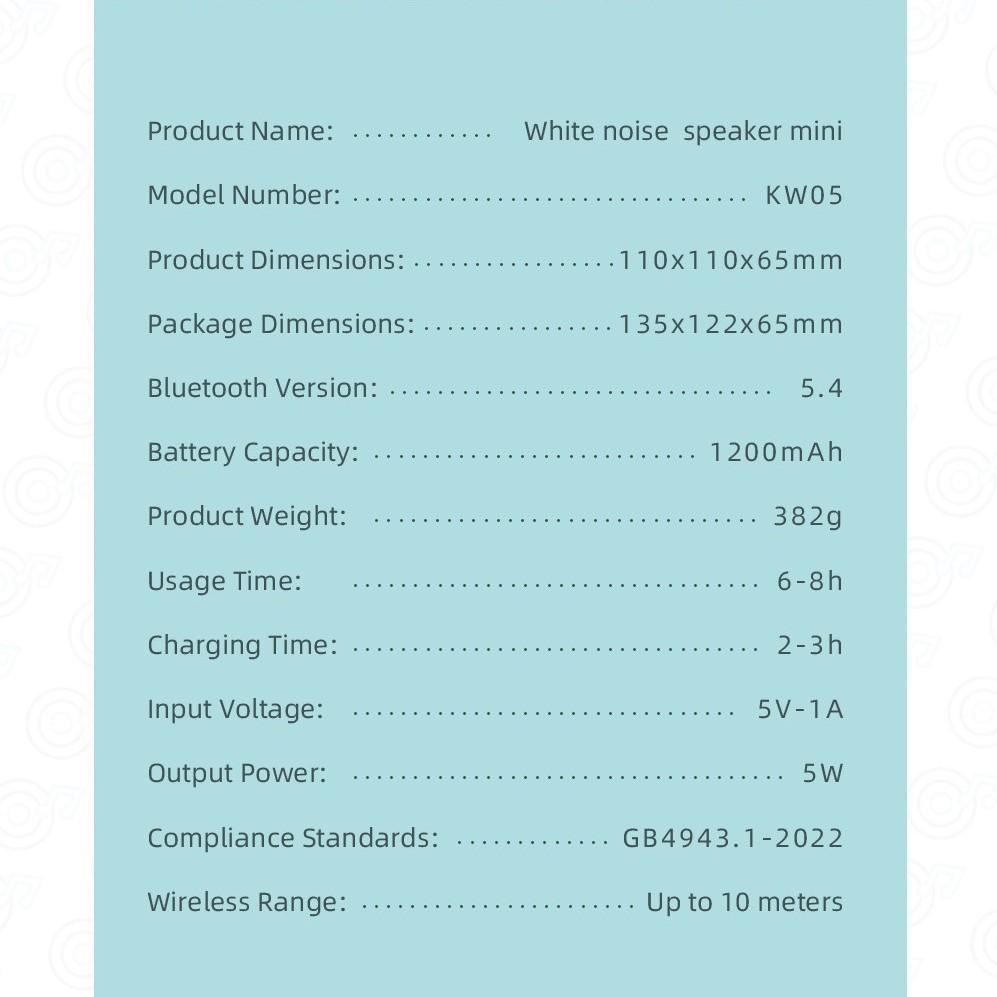 White Noise Bluetooth Speaker Mini Retro Portable Vintage Sleep Aid Bluetooth Speaker wireless stereo ambient light subwoofer