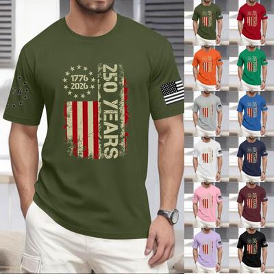 Мужская повседневная легкая футболка с круглым вырезом и короткими рукавами