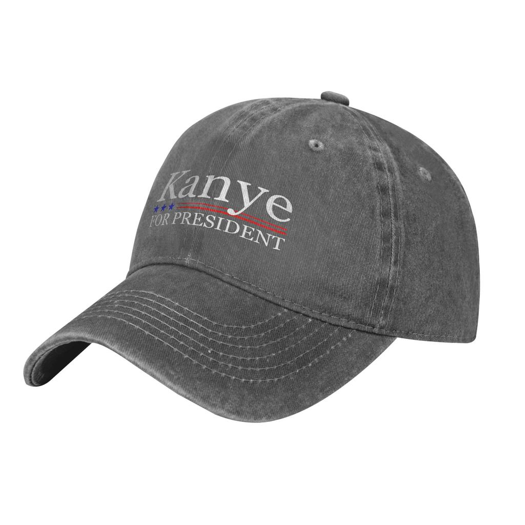 Винтажная бейсболка Kanye for President для мужчин и женщин, потертая джинсовая кепка-снэпбэк, уличная на все сезоны, для путешествий, мягкая кепка