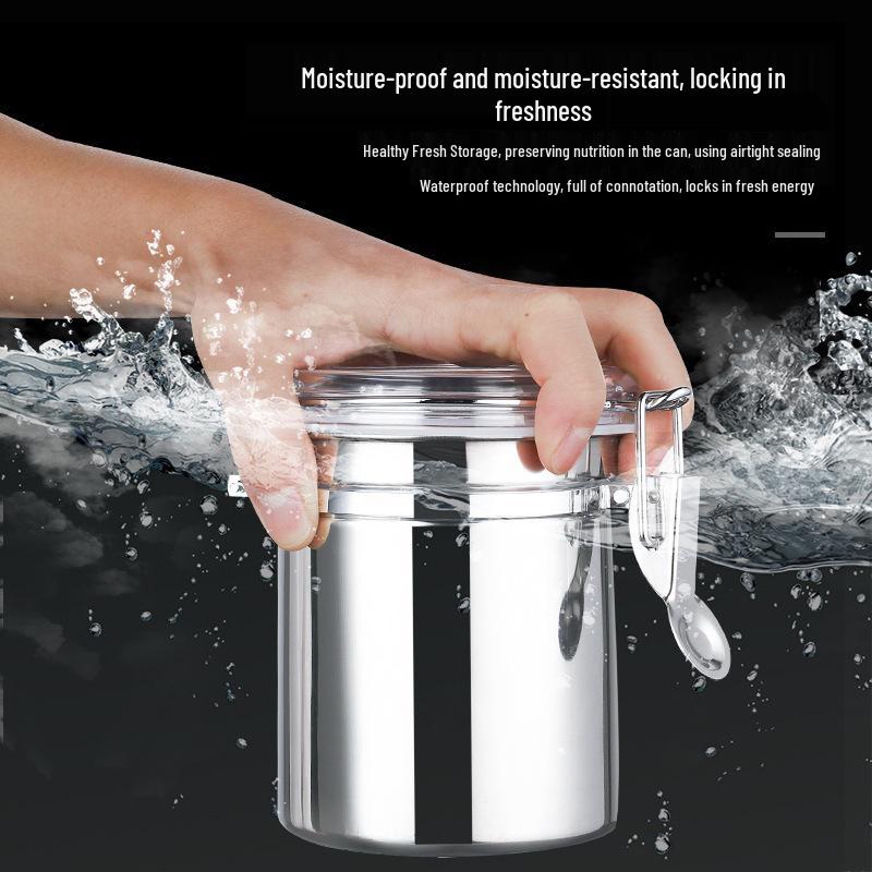 Герметичная банка из нержавеющей стали для сохранения свежести: Идеально для сухого молока, кофе, чая и многого другого