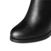 Women's High-heeled Boots Autumn and Winter New Style European and American Style Slim Heel Solid Color Plus Size Mid Length Boots