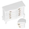 1:12 Dollhouse Bedside Cabinet Wooden Miniature Drawer Cabinet Furniture Decoration