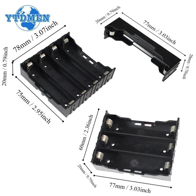 Пластиковый держатель для аккумуляторов 18650 с жестким контактом - Доступен на 1-4 слота