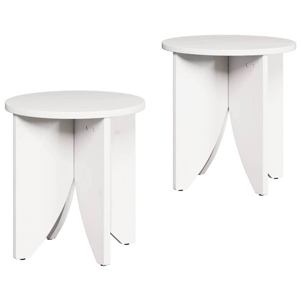 Coffee Table Set of 2 White