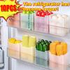 1/2/4/8/10 шт. Контейнеры для хранения на боковой двери холодильника, Кухонные коробки для классификации еды, овощей, фруктов, Пластиковые контейнеры для различных предметов