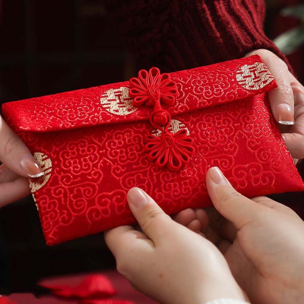 Brocade Cloth Tassel Brocade Red Envelope Spring Festival New Year Money Bag Wedding Birthday