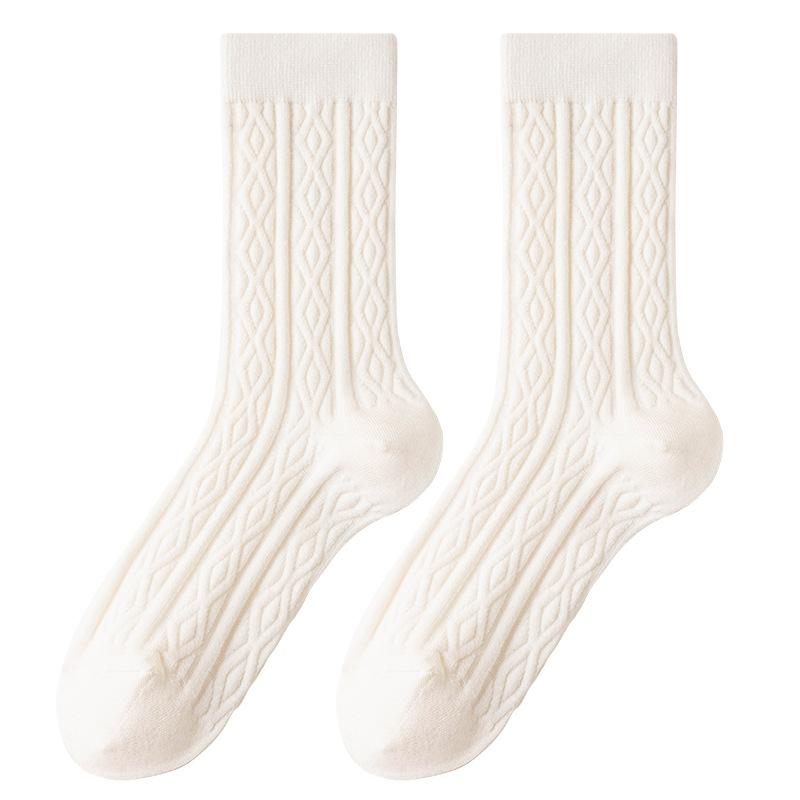 Куча носков женские весенние и осенние чулки средней длины чулки полосатые дышащие месячные носки