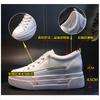 6.5CM Inner Height-increasing Women's Shoes Spring 2025 New Thick-soled Casual Single Shoes Women's Sports Flat-soled White Shoes