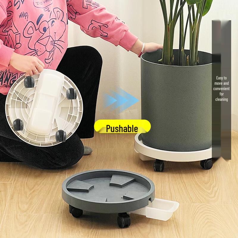 Heavy-Duty Rolling Plant Caddy with Water Tray